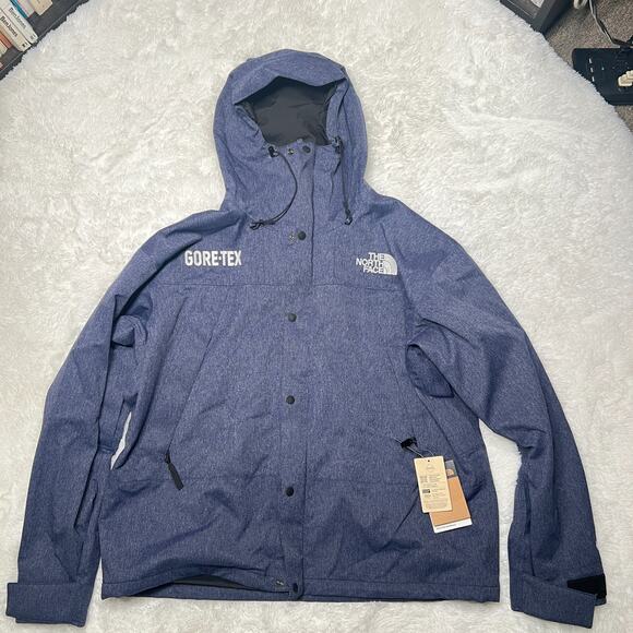 THE NORTH FACE GORETEX MOUNTAIN JACKET DENIM BLUE SIZE XL - Picture 1 of 6